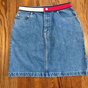 Tommy Hilfiger Tommy Jeans Mid Length Blue Denim Skirt Size 4